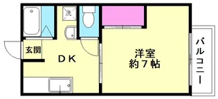 ハイツ城下【1階】の間取り