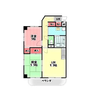 グランデージハヤミ【3階】の間取り