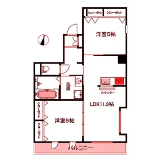 アスティオン川崎【1階】の間取り