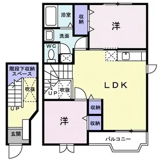 クレストール鞠子【2階】の間取り
