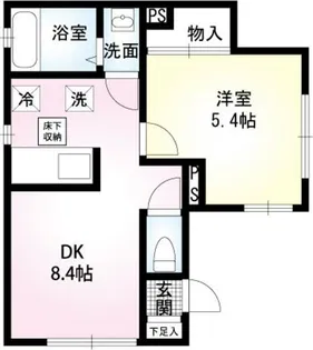 メゾーネ・アポロン【1階】の間取り