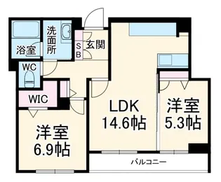 クラウンレジデンスII【1階】の間取り