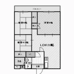 グランドハイツ寝屋川【2階】の間取り