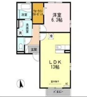 セジュール・シャルマン【2階】の間取り