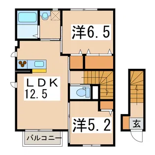 シャーメゾン真宮II【2階】の間取り