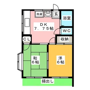 サニーサイドテラス【1階】の間取り