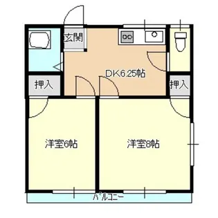 サンハイツ日詰1号棟【2階】の間取り