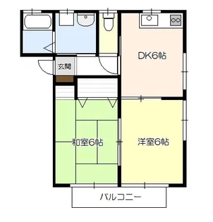 ラ・メゾンF【1階】の間取り