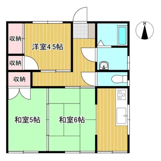西の手マンションD棟【1階】の間取り