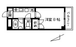 サンビューハイツ【4階】の間取り