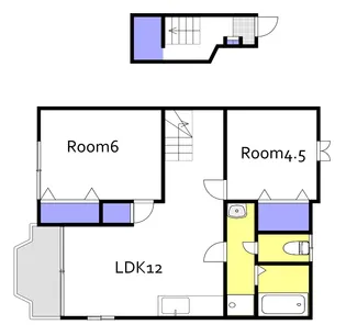 岡山県岡山市北区北長瀬本町【アパート】の間取り