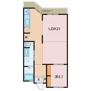 第1眉山マンション【4階】の間取り