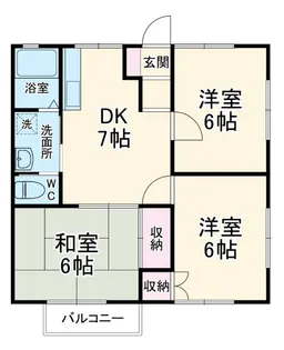 コーポ臼井戸【2階】の間取り