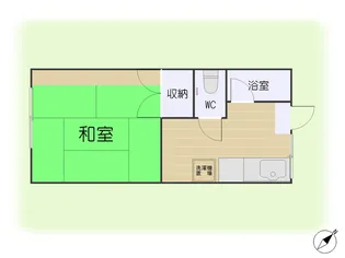 やぐるま荘【1階】の間取り