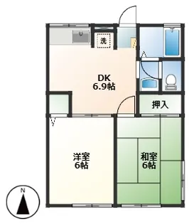 アネックス山王3番館【1階】の間取り