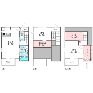 アイミィファミリア【1階】の間取り