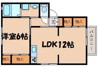 アブニール焼山中央【2階】の間取り