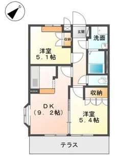 レインボーパレス【1階】の間取り