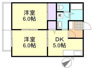 エンデバー B【2階】の間取り