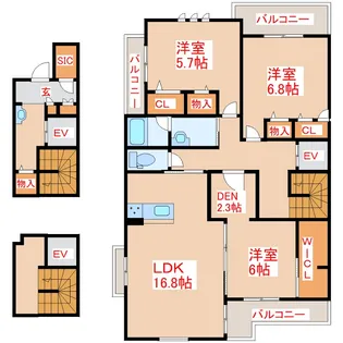 シャーメゾン アムソン【3階】の間取り