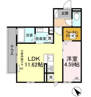 静岡県浜松市中央区十軒町【アパート】の間取り