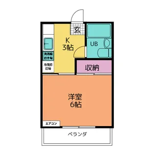 サニーハイツイナバ【2階】の間取り