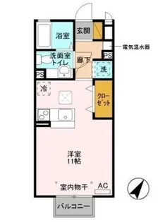 プレジール松原 B【1階】の間取り