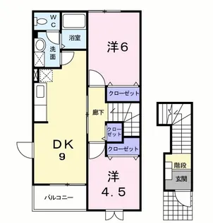 千葉県茂原市木崎【アパート】の間取り
