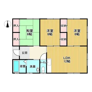 福岡県筑後市大字上北島【一戸建】の間取り