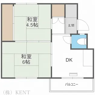 ビレッジハウス手稲1号棟【3階】の間取り