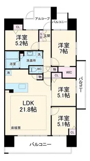 リコット刈谷【5階】の間取り