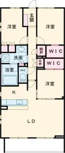 オデスビエント医大前【2階】の間取り