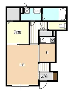 新潟県新発田市本町2【アパート】の間取り