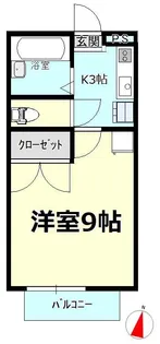 スカイマンション【1階】の間取り