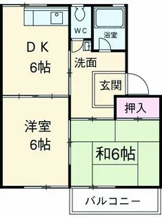 パルハウス曳馬II【2階】の間取り