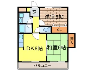 プラザ喜連西【4階】の間取り