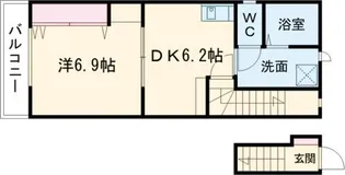 大阪府堺市堺区大浜北町2【アパート】の間取り