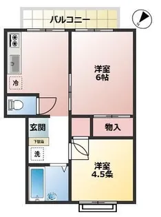 エステートピア中舟田【1階】の間取り