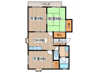 メゾンスズキ B【2階】の間取り