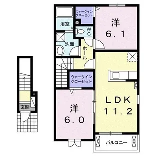 ベル・ソレイユII【2階】の間取り