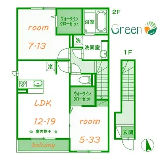 神奈川県中郡大磯町東町3【アパート】の間取り