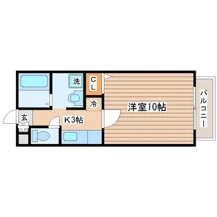 サン・ヴィレッジ泉崎【1階】の間取り