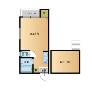 アーカス渡辺通南【2階】の間取り