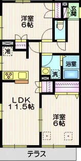 アトリオヴィラ壱番館【1階】の間取り