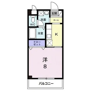 コルヴェールK【1階】の間取り