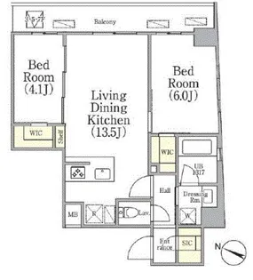 アジールコート三軒茶屋【7階】の間取り