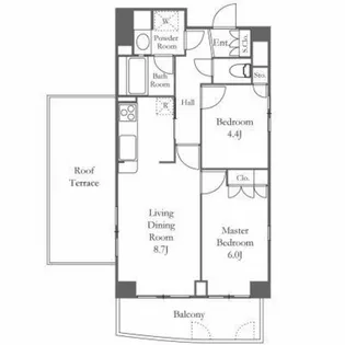 ザ タバタ ハウス【5階】の間取り