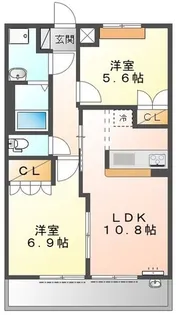 神奈川県足柄上郡開成町延沢【アパート】の間取り