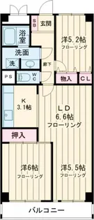 サンファミール西早稲田【8階】の間取り