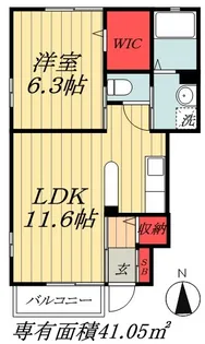 千葉県市川市稲荷木2【アパート】の間取り
